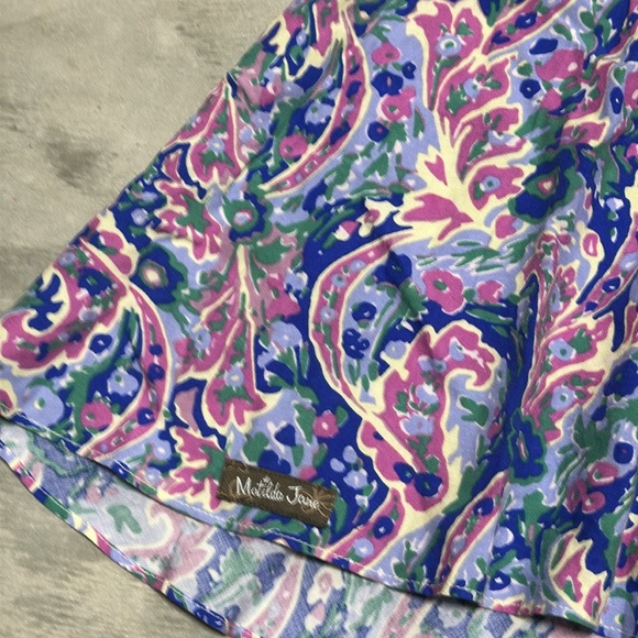 Matilda Jane Multi-Colored Paisley & Floral Print Flowy Shirt, Size XS / Ww-44 - Picture 5 of 6